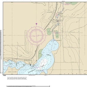 NOAA chart #14886-12 Michigan's Inland route:  Crooked Lake, Crooked River Lock
