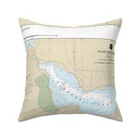 NOAA chart #14886-14 Michigan's Inland route:  Pickerel Lake (21x15.2", fits on any Fat Quarter)