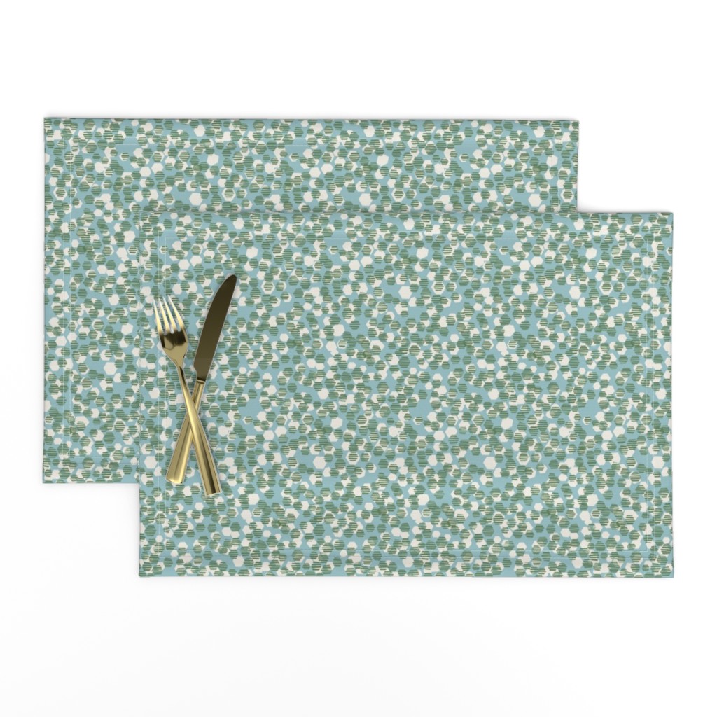 hexi-dots texture-small scale_english ivy green and canal blue