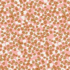 hexi-dots texture-small scale_thai curry brown and blossom pink