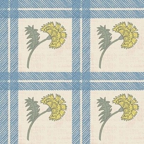 Marigold Check - French Blue and Yellow   (TBS116)