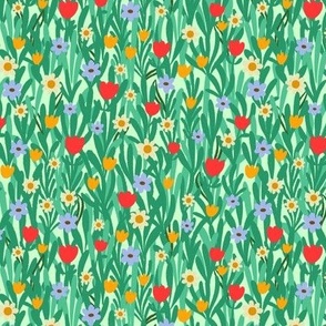 Flower Field Pattern - Smaller Scale