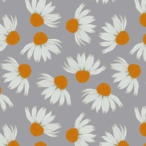 Cone Flowers on Light Grey Lilac / 6"