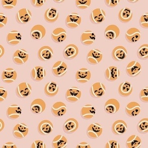 Halloween Fetch Dog Fabric- Pink, Small Scale