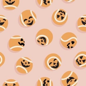 Halloween Fetch Dog Fabric - Pink, Medium Scale