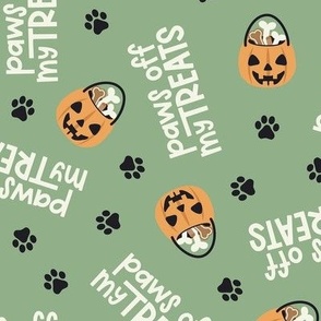 Paws Off My Treats - Green, Large Scale