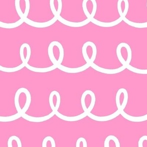 Pink Ice Cream Swirls Pattern - Medium Scale