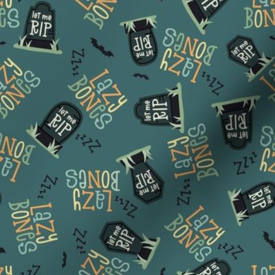 Lazy Bones - Dark Teal, Small Scale