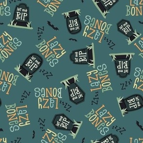 Lazy Bones - Dark Teal, Small Scale