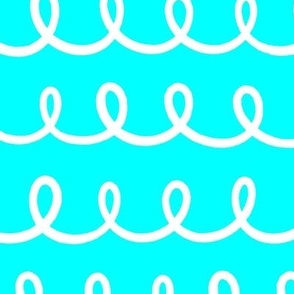 Blue Ice Cream Swirls Pattern - Medium Scale