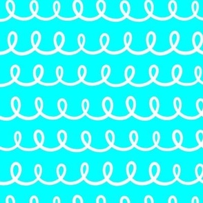 Blue Ice Cream Swirls Pattern - Medium Scale