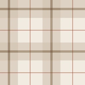 Fall Tartan Plaid - Neutral, Small Scale