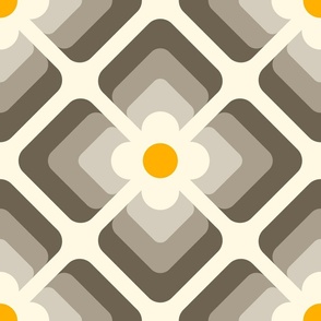2818 D Extra large - retro floral tiles