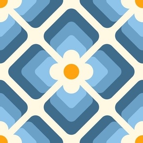 2818 A Large - retro floral tiles