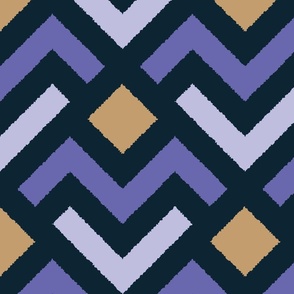 Geometric chevron arrows - Violet, brown, black - Big