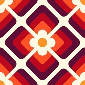 2818 B Large - retro floral tiles