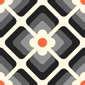 2818 E Large - retro floral tiles