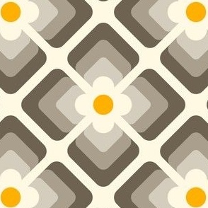 2818 D Medium - retro floral tiles
