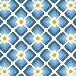2818 A Small - retro floral tiles