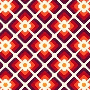 2818 B Small - retro floral tiles