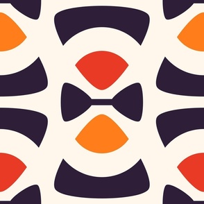 2820 D Extra large - abstract retro forms
