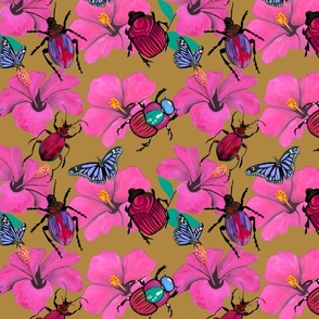 Jewel Tone Insect & Butterfly Design  