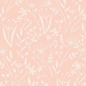 Romantic White Floral on Pink Hugs and Kisses Collection by Sarah Price