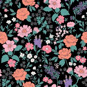 Stella Flora Charcoal and Lilac LARGE