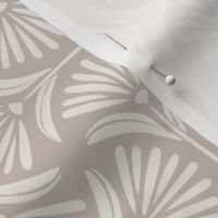 Flower Ogee_Creamy White, Silver Rust Blush_Hand Painted Floral