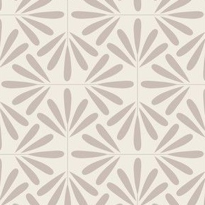 Geofloral _ creamy white, silver rust _ floral