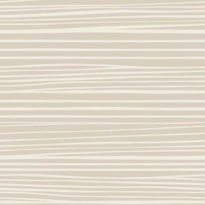 Hand Drawn Horizontal Stripes |  Bone Beige, Creamy White | Contemporary 02