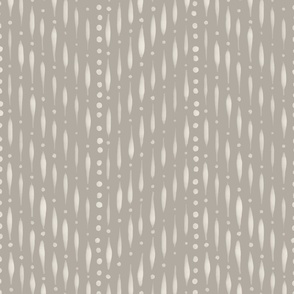 hand painted chevron stripe _ cloudy silver taupe, creamy white _ brush stroke
