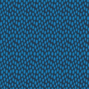 abstract leopard spots in ikat style | bluebell and peacock on navy | tiny