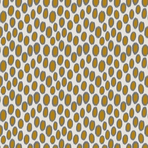 abstract leopard spots in ikat style | antique gold | small