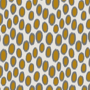 abstract leopard spots in ikat style | antique gold | medium