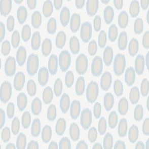 abstract leopard spots in ikat style | soft blue and light gray | medium