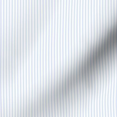 Beefy Pinstripe: Light Chambray Blue & Cream Tiny Stripe
