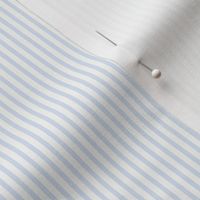 Beefy Pinstripe: Light Chambray Blue & Cream Tiny Stripe