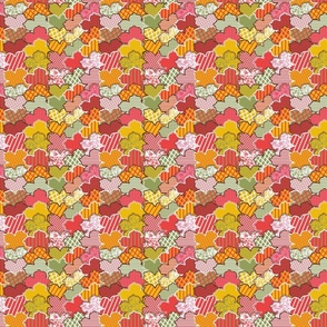 Retro Florals Pattern Clash - Small Scale