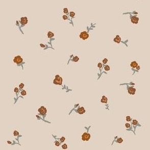 Cottagecore Wildflowers / Copper on Cream