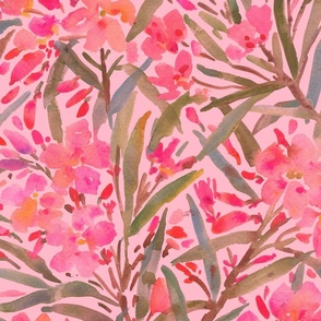Oleander pink monotones