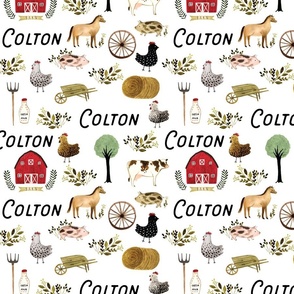 Colton: Restless Caps Font on Farm Scene