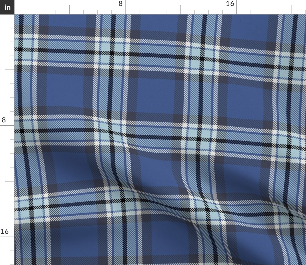 Town Square Plaid in Dark and Light Blues
