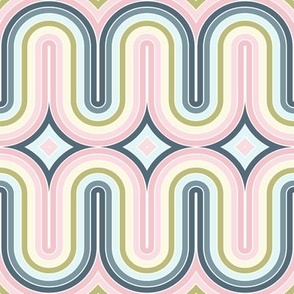 Pastel Groovy Rainbow