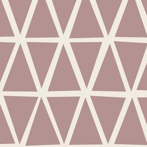 triangles _ creamy white, dusty rose pink _ hand drawn simple geometric