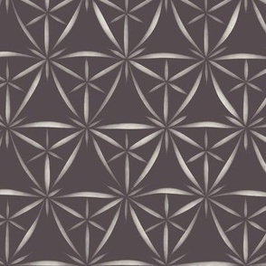 cushion _ creamy white_ purple brown _ hand painted geometric