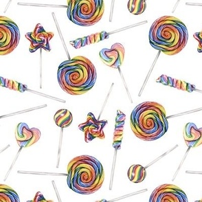 rainbow lollipops