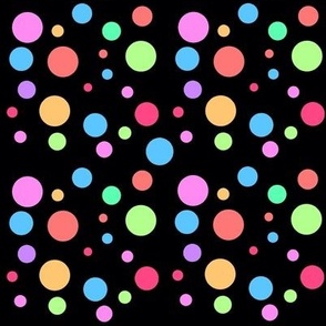 Colorful Dots on Black
