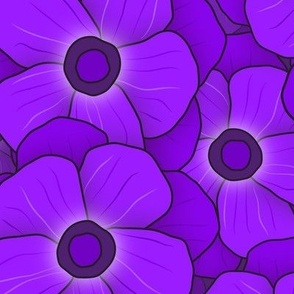 Purple Anemones Large