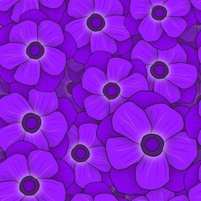 Purple Anemones Medium